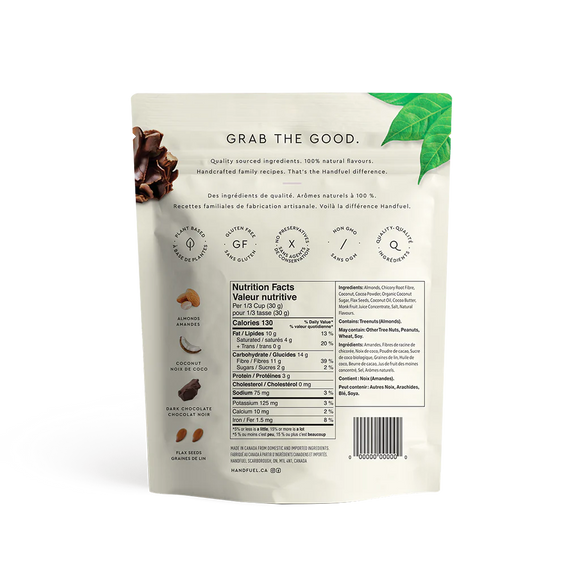 Handfuel Dark Chocolate Almond Clusters (120g)