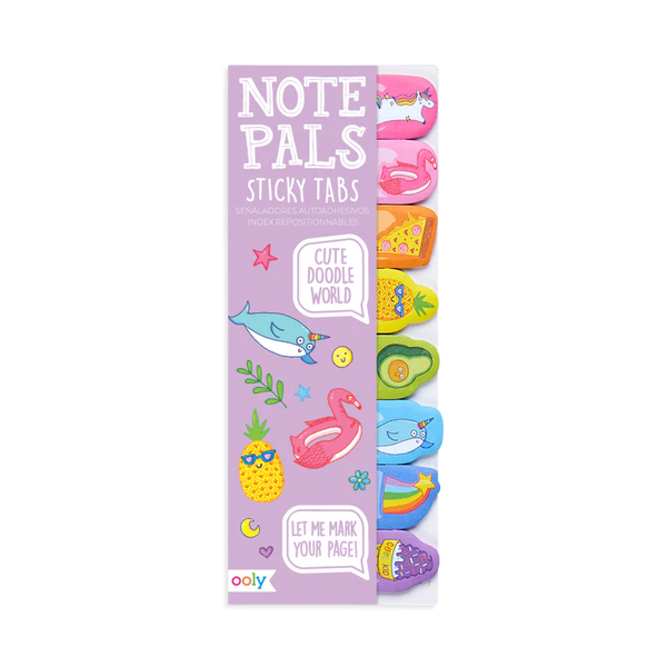 Note Pals Sticky Tabs - Cute Doodle World