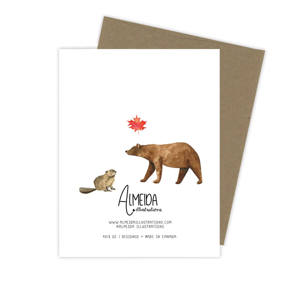Canada Eh! Card | Canadian Animals