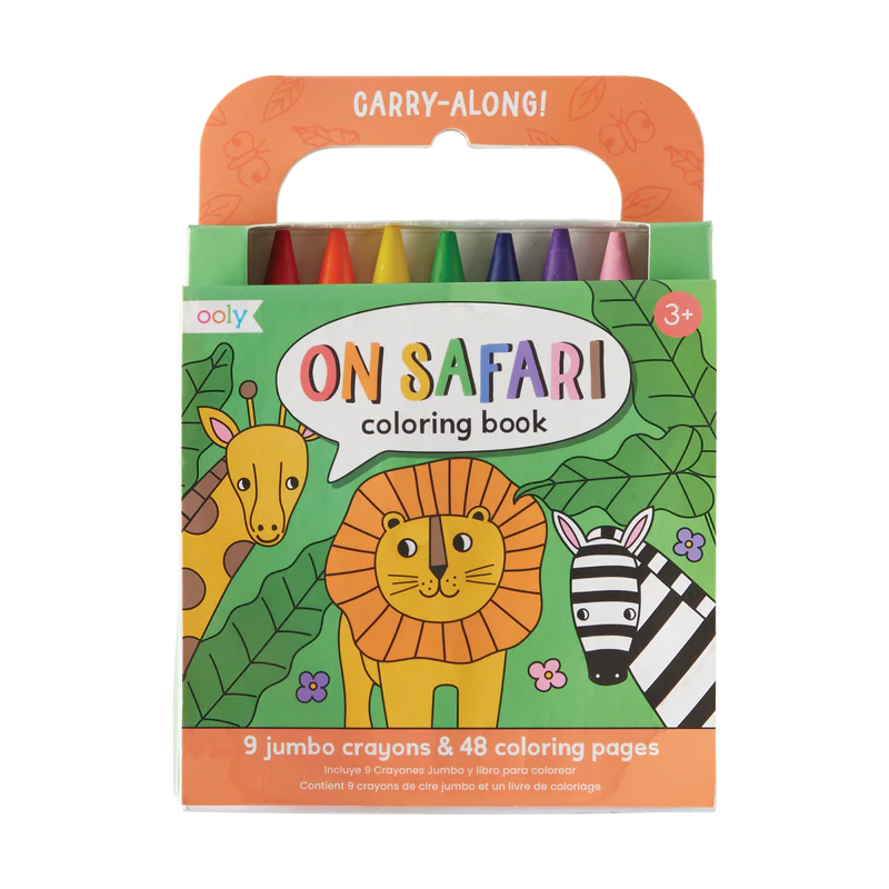 Carry Along! Colouring Book and Crayon Set - On Safari