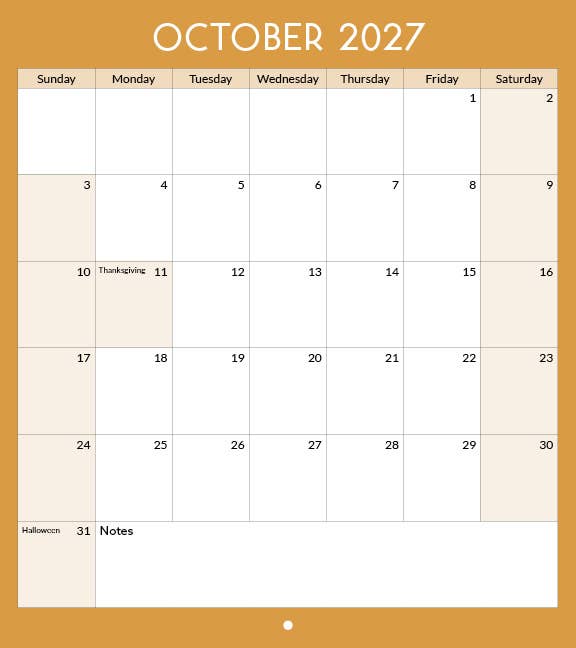 2027 Toronto Landmarks Calendar