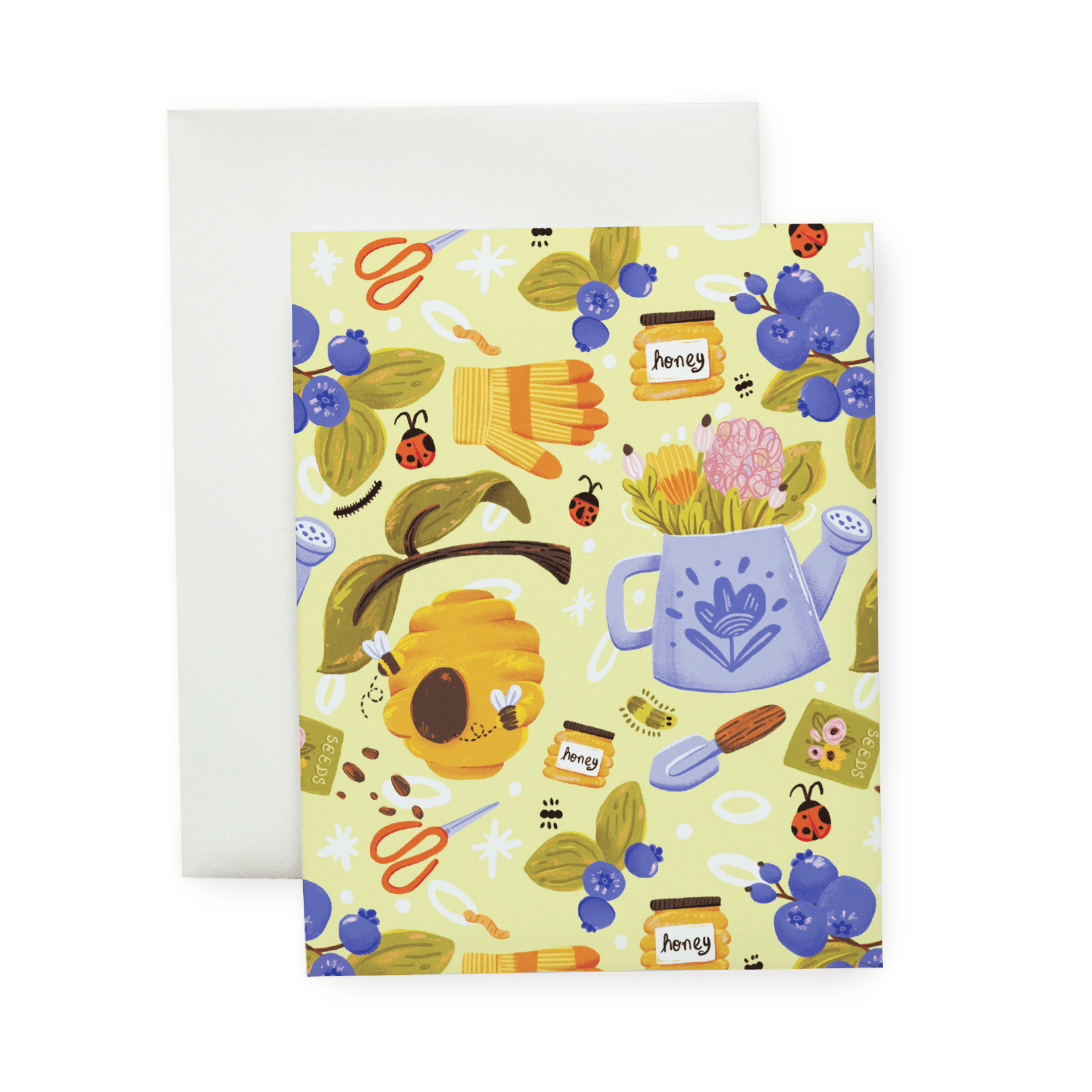 Day of Gardening Patterned Florals Blank Note Card
