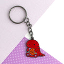 Toronto Raptor with a Basketball Enamel Keyring-4