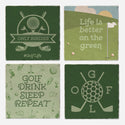 Golf Life Absorbent Ceramic Coaster Set of 4