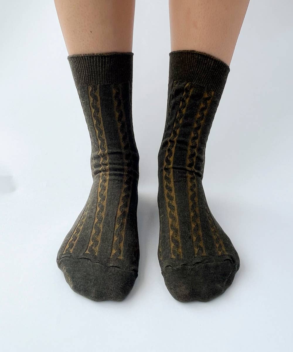 Cable Knit Dress Socks | Made in Canada | Various Colours