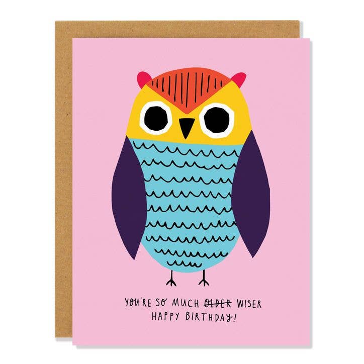 Wiser Owl Birthday Card