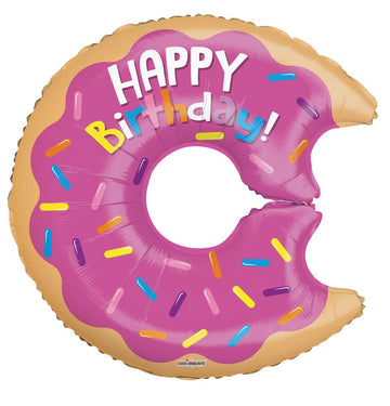 Birthday Donut Shape - Air Balloon on a Stick