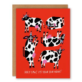 Holy Cow Birthday - Greeting Card