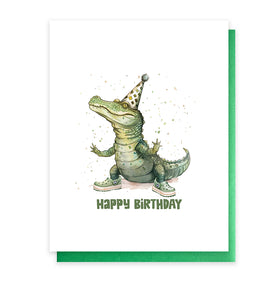 Happy Birthday Croc Card