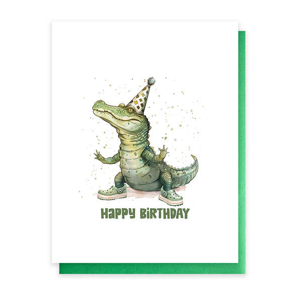 Happy Birthday Croc Card