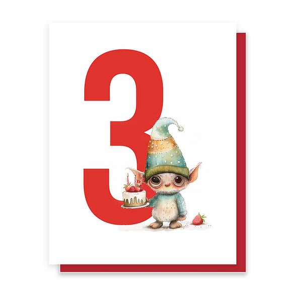 Third Birthday Gnome Card