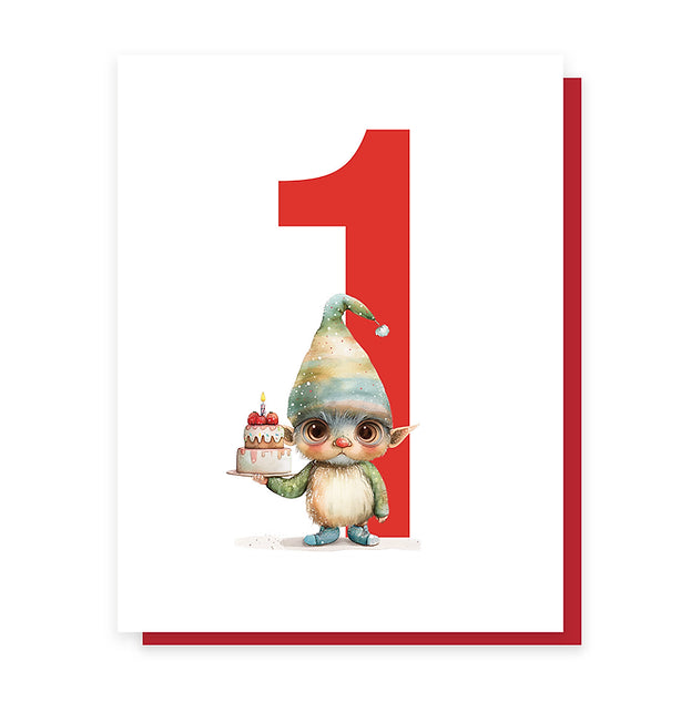 First Birthday Gnome Card