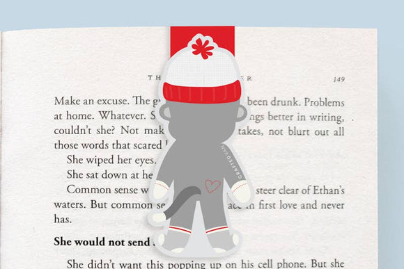 Sock Monkey Jumbo Magnetic Bookmark