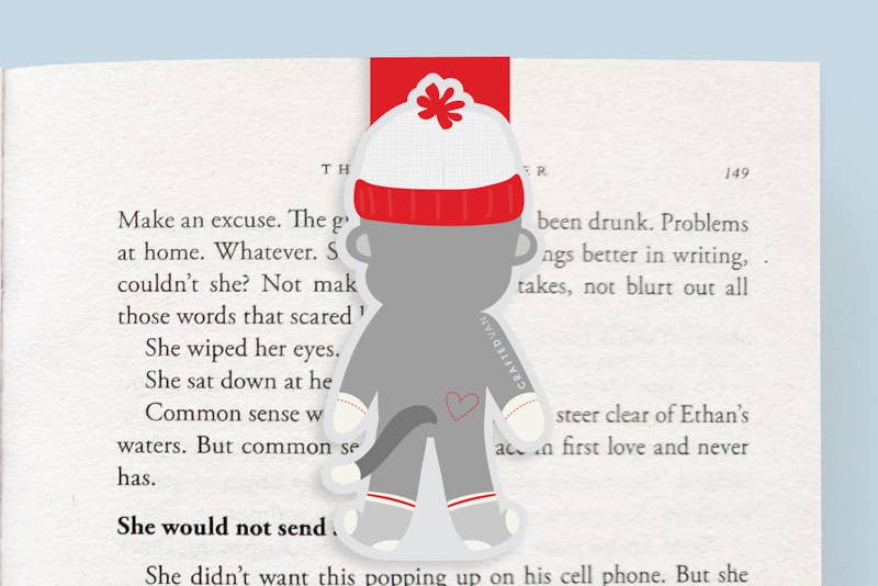 Sock Monkey Jumbo Magnetic Bookmark - 0