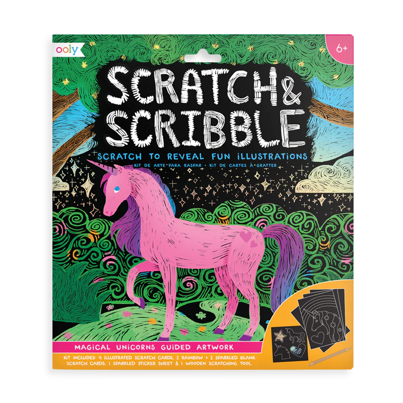 Scratch & Scribble Art Kit - Magical Unicorn