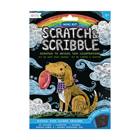 Playful Pups Scratch and Scribble Mini Scratch Art Kit