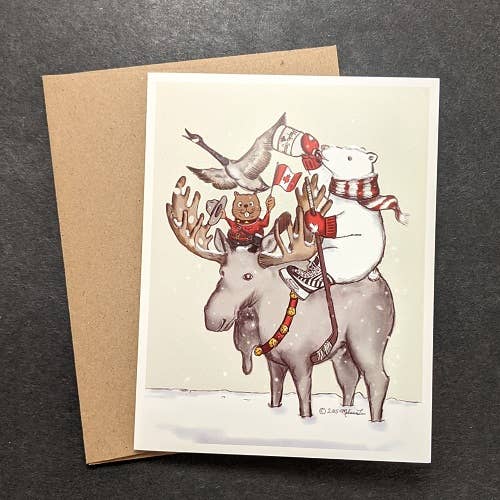Canadian Animals Greeting Card - 0