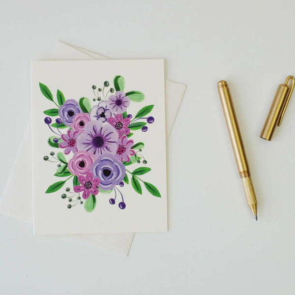 Purple Flowers Card