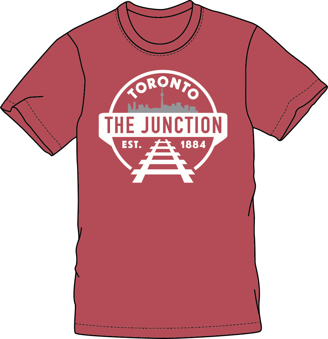 Buy crimson The Junction Toronto Adult T-Shirt (various colours)