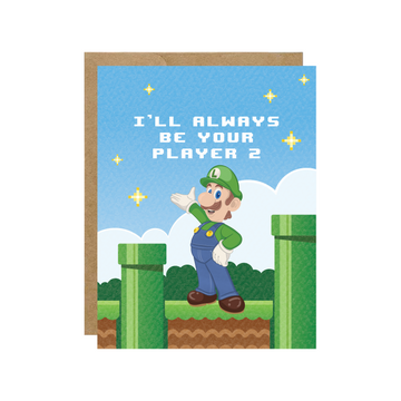 Super Retro Player Two - Video Game Pop Culture Birthday Card