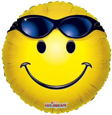 Smiley With Glasses - Air Balloon on a Stick