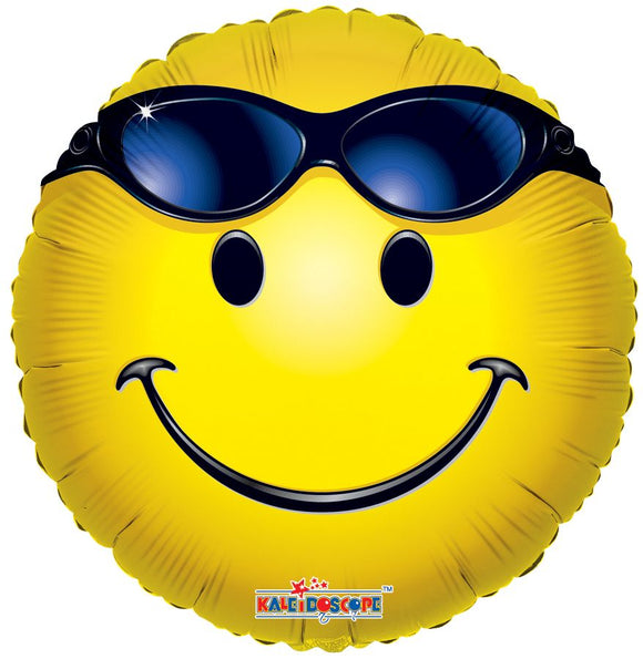 Smiley With Glasses - Air Balloon on a Stick
