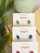 Retro Christmas Lights -Polymer Clay Stud Earrings-2