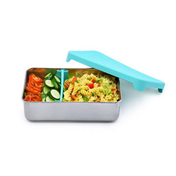 Stainless Steel Bento Box with Lid & Removeable Divider