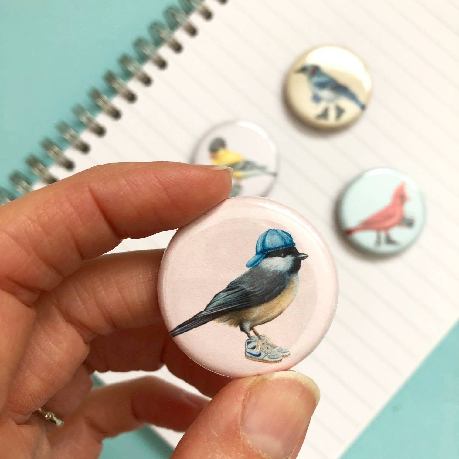 Fashionable Birds Fridge Magnets (set of 4)