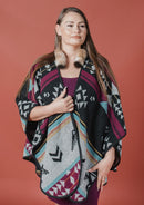 Mini Tipi Reversible Shawl (Indigenous Designed) - various patterns-17