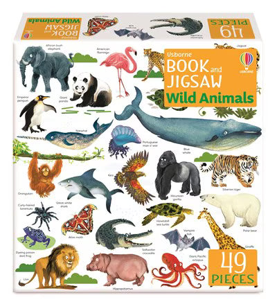 Usborne Book and Jigsaw: Wild Animals