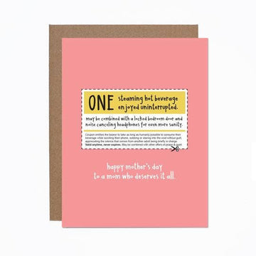 Mother’s Day Coupon Card
