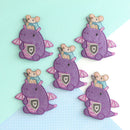 Mouse Riding Dragon Embroidered Iron On Patch-4