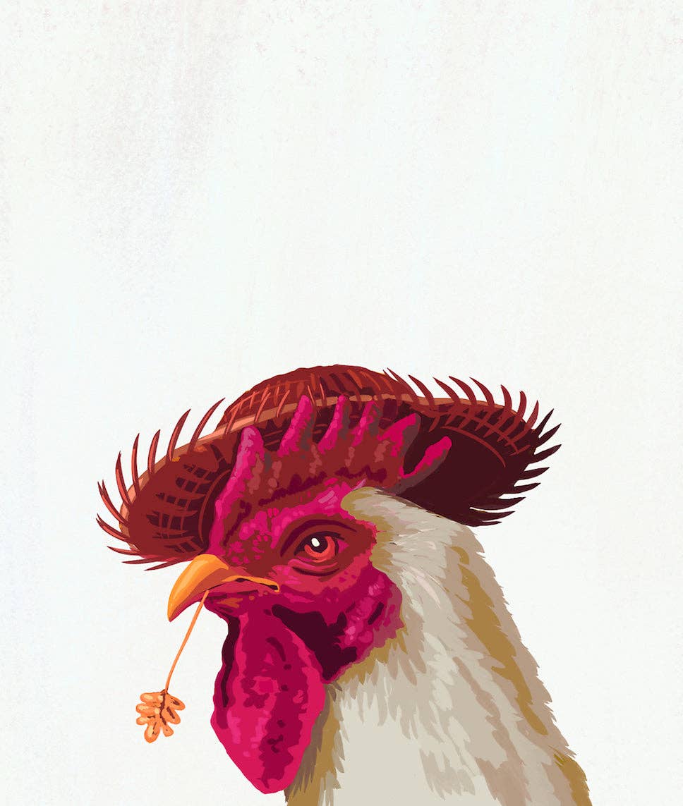 Rooster Greeting Card - 0