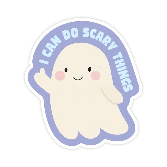 I Can Do Scary Things Ghost - Spooky Vinyl Sticker