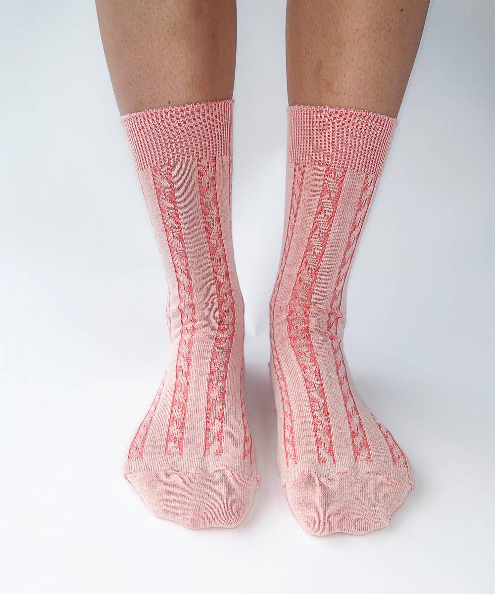 Cable Knit Dress Socks | Made in Canada | Various Colours