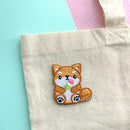 Shiba Inu holding Dango Embroidered Patch-6