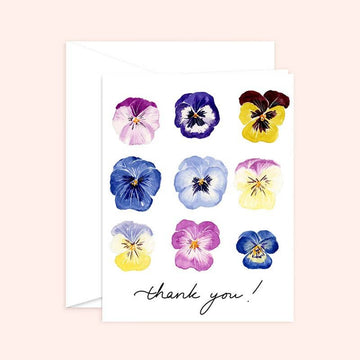 Thank You Pansies Flower Card - 0