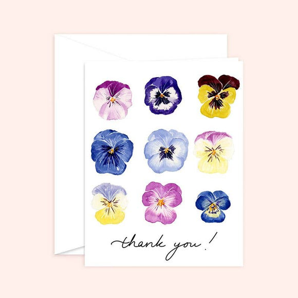 Thank You Pansies Flower Card