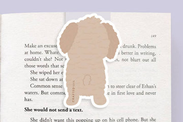 Brown Poodle Dog Jumbo Magnetic Bookmark - 0