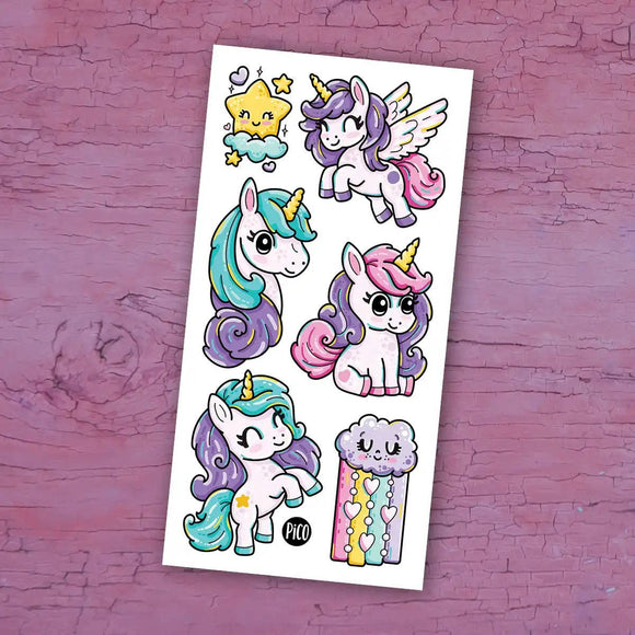 The Rainbow Unicorns - Temporary Tattoos