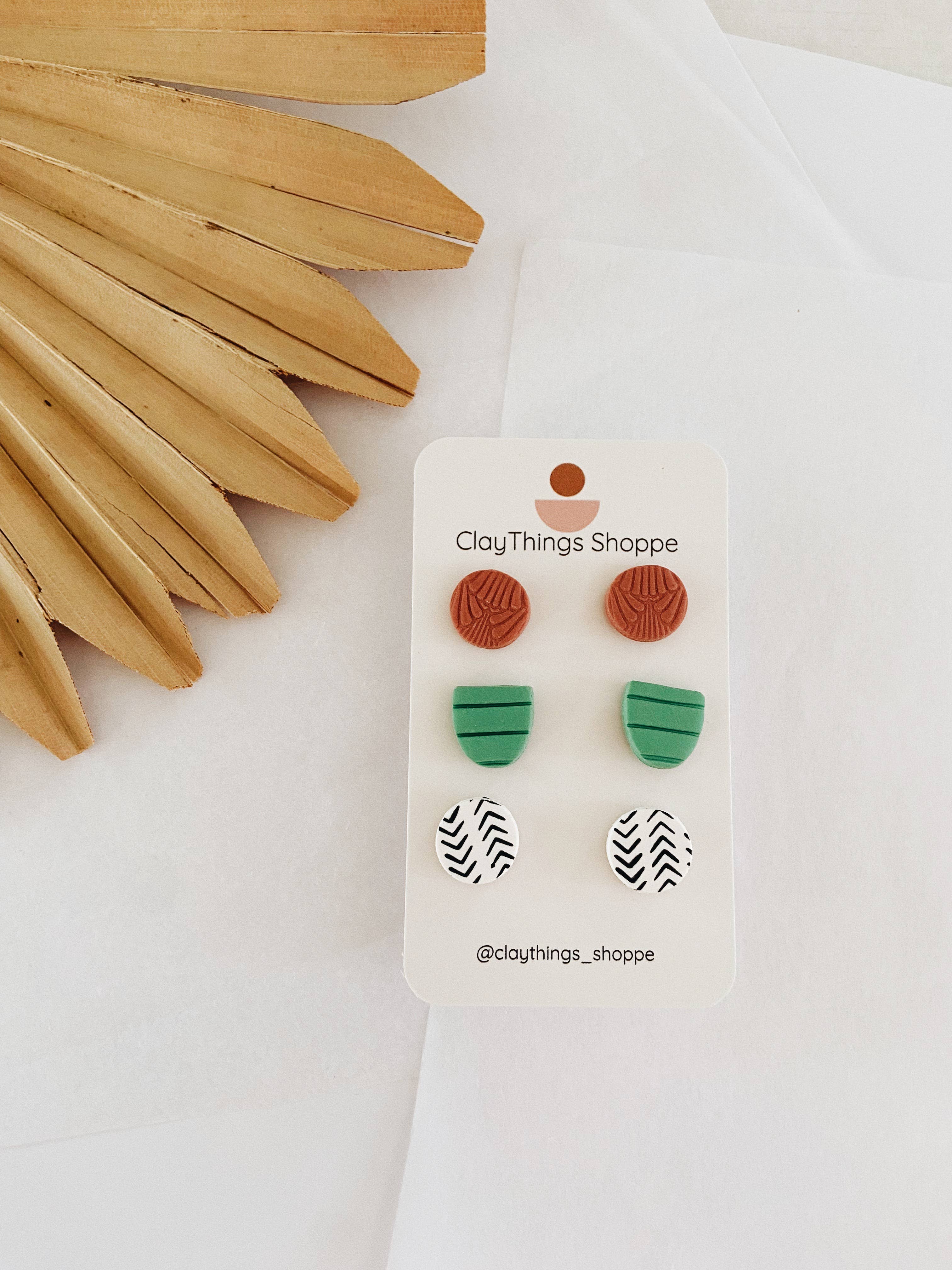 Polymer Clay Studs | ClayThings Shoppe