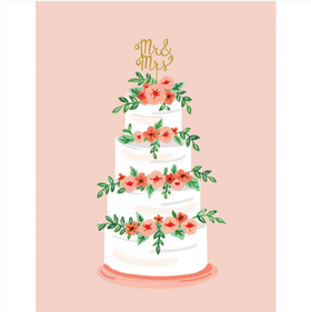 Mr and Mrs Cake Card - 0