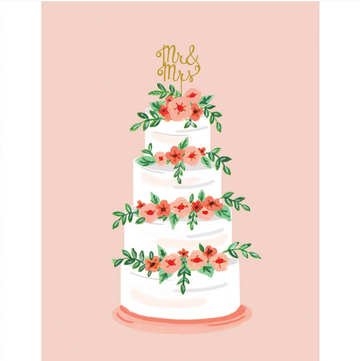Mr and Mrs Cake Card - 0