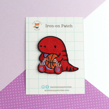 Basketball Raptor Embroidered Patch - 0
