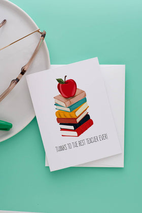 Thanks To The Best Teacher Ever! - Greeting Card - 0