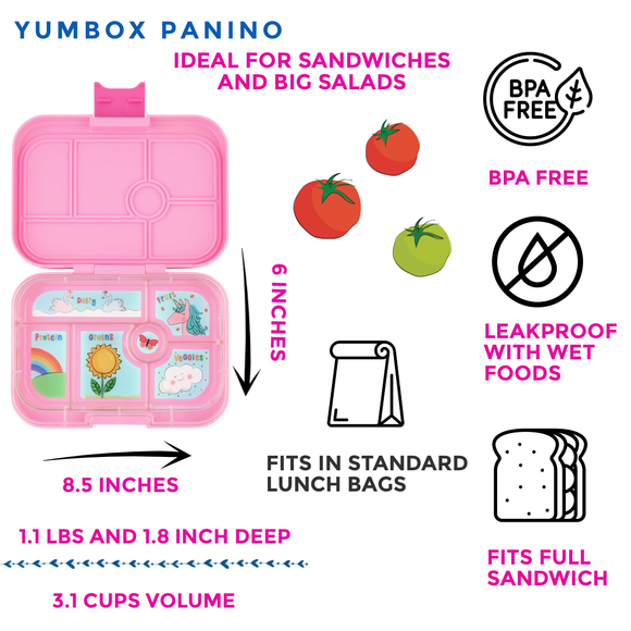 Leakproof Bento Lunch Box for Kids - Power Pink Unicorn