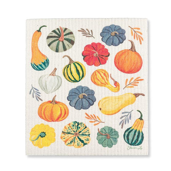 Fall Gourds Thanksgiving Dishcloth