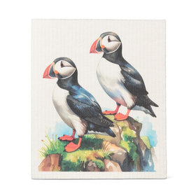 Pair of Puffins Dishcloth