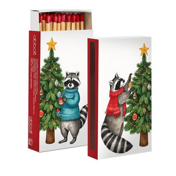 Holiday Raccoons Christmas Matches- 45 Sticks